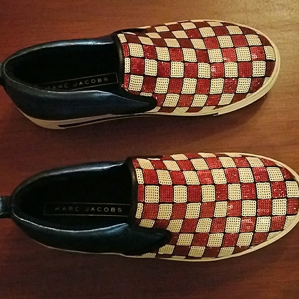 Marc Jacobs Sequin Shoes 8 Patriotic 38